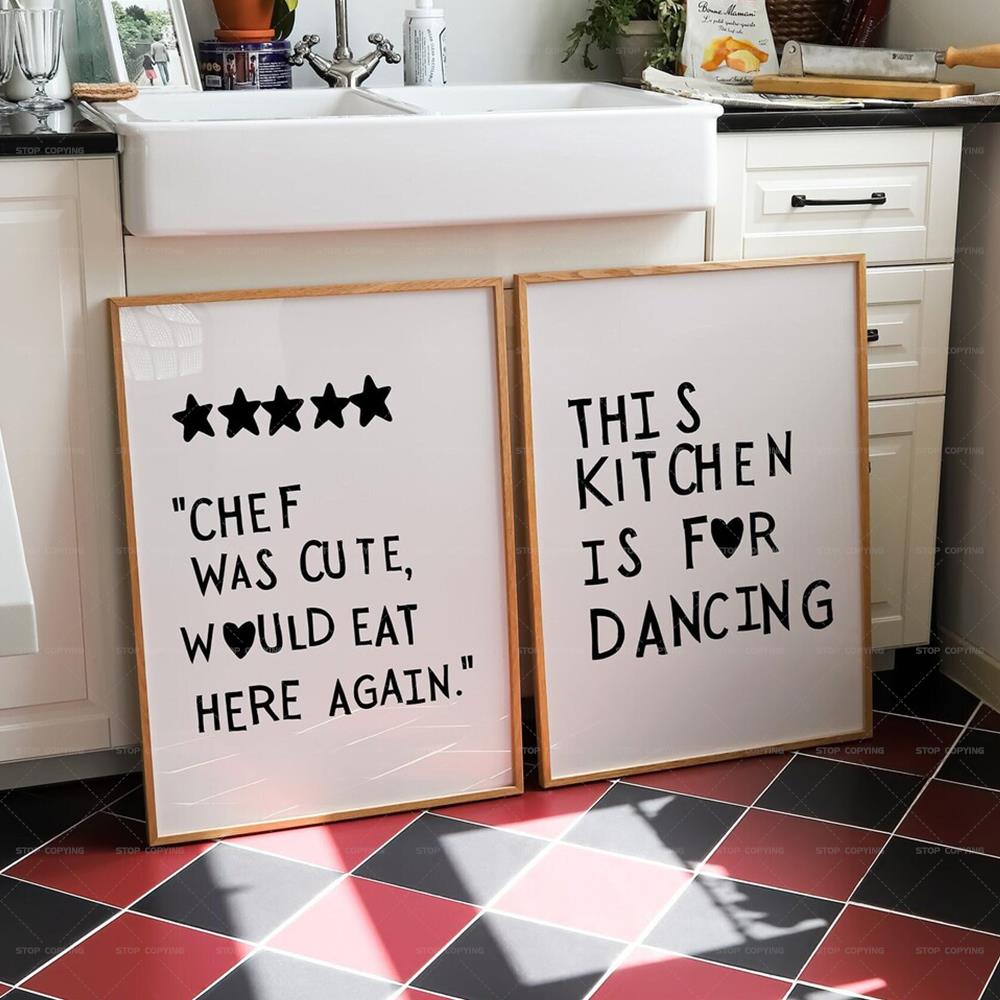 Home Cooking Quotes - Minimalist หัวใจสีดํา Chef คําคมสร้างแรงบันดาลใจน่ารักทําอาหาร Art Wall