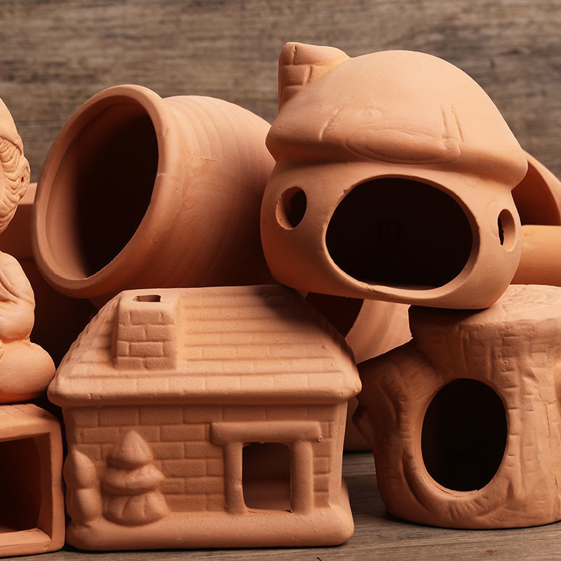 Tagine Clay Pot - Aquarium Mini เซรามิคถังปลากุ้ง House Nest ไข่