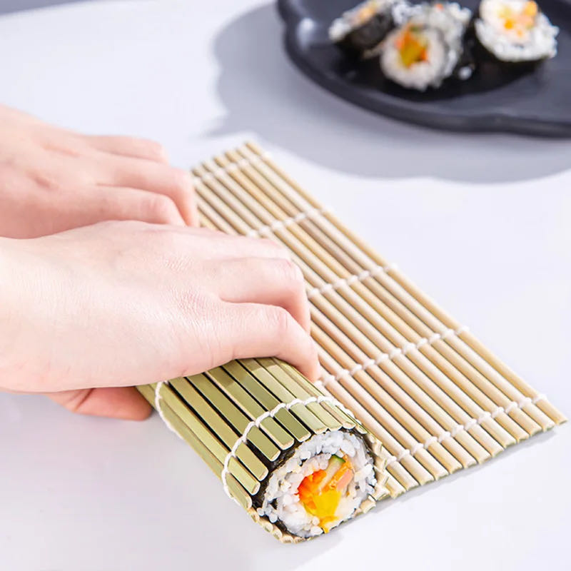 Sushi Mat Bamboo - DIY ไม้ไผ่ซูชิ Maker Rolling Mat ซูชิเครื่องมือลูกกลิ้งข้าว