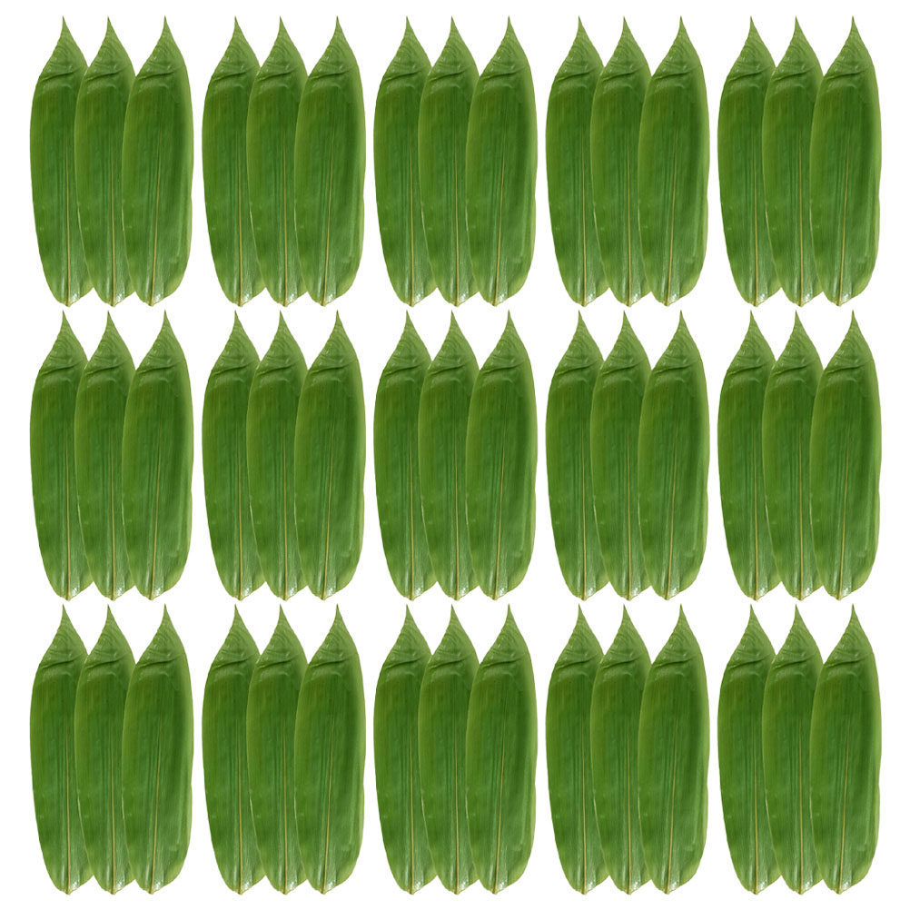 Sushi Mat Bamboo - ใบไผ่เทียม 200 ชิ้น สำหรับตกแต่งซูชิ ใบหญ้าตกแต่งซาชิมิ ตกแต่งอาหาร