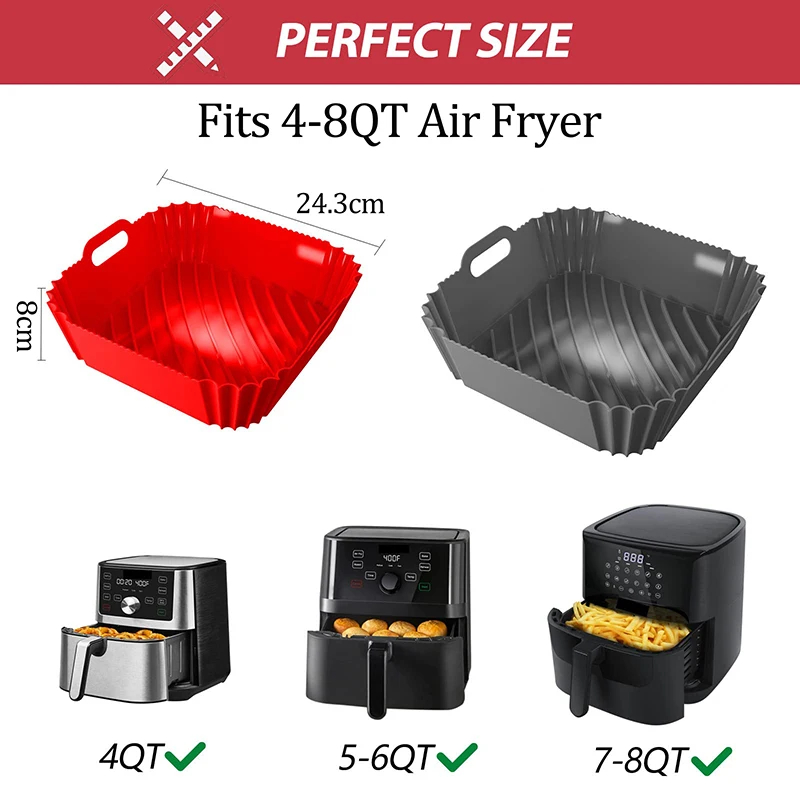 ขนาดใหญ่ Air Fryer ซิลิโคนตะกร - Crepe Pan Nonstick บทวิจารณ์และราคา