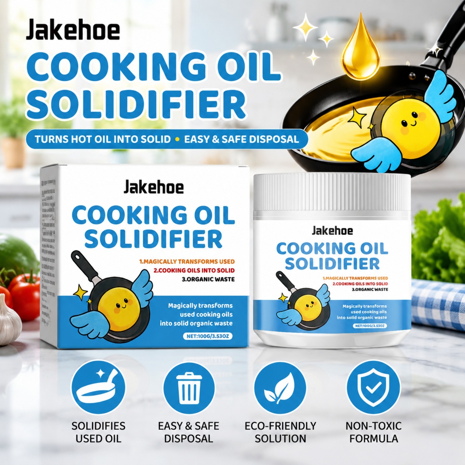 ผงทำให้น้ำมันปรุงอาหารแข็งตัว  - Home Cooking Oil Disposal บทวิจารณ์และราคา