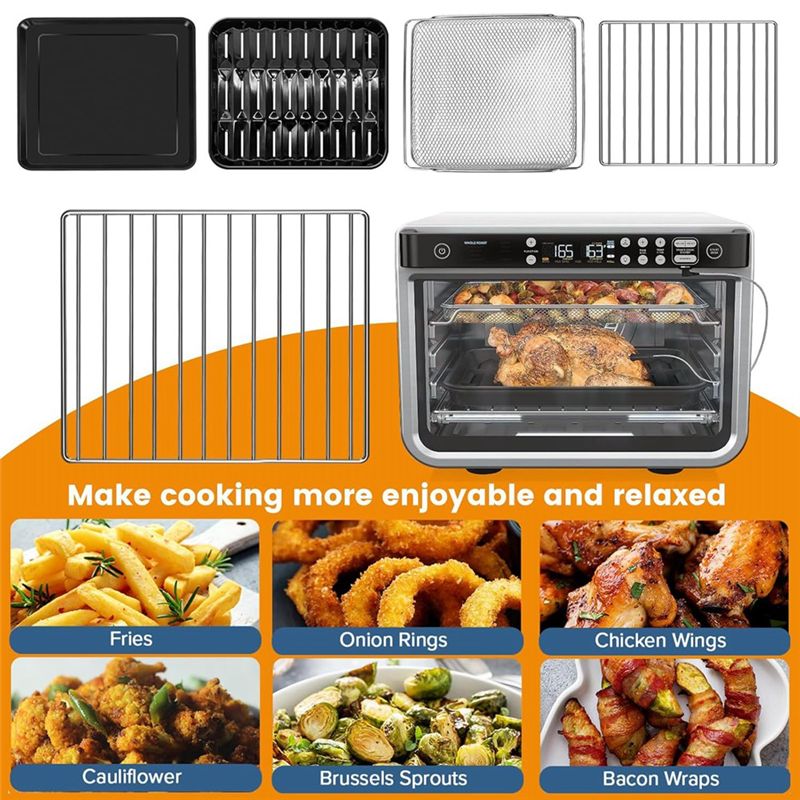 ชั้นวางสำหรับหม้อทอดไร้น้ำมัน  - Ninja Air Fryer Dt201 บทวิจารณ์และราคา