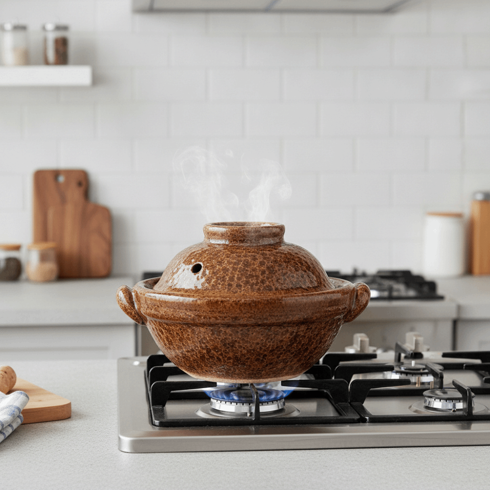 หม้อดินเผาสองหูจับเคลือบสองชั้ - Tagine Clay Pot บทวิจารณ์และราคา