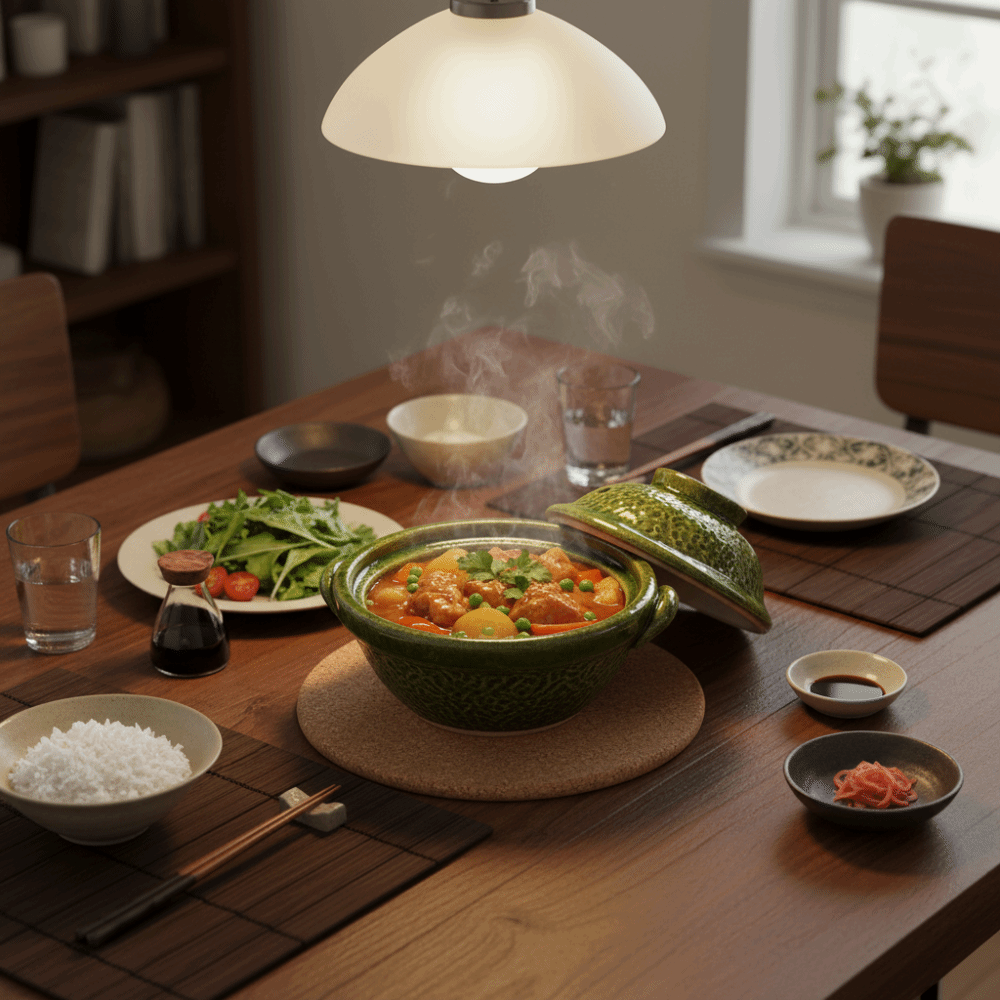 หม้อดินเผาสองหูจับเคลือบสองชั้ - Tagine Clay Pot บทวิจารณ์และราคา