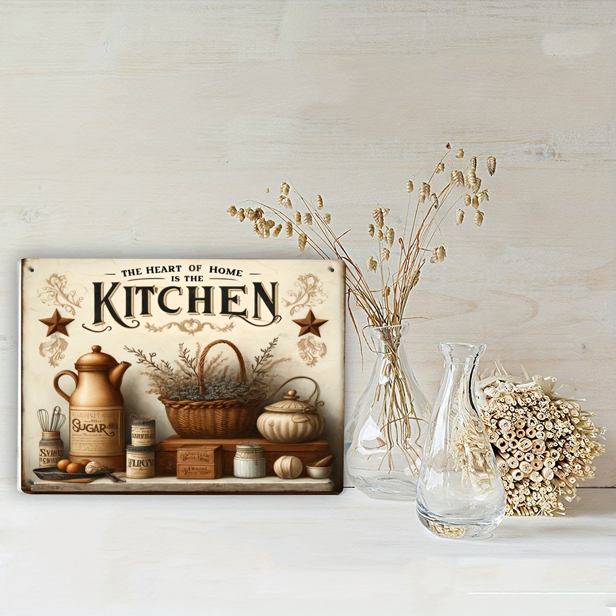 ป้ายตกแต่งผนังโลหะสไตล์วินเทจส - Home Cooking Quotes บทวิจารณ์และราคา