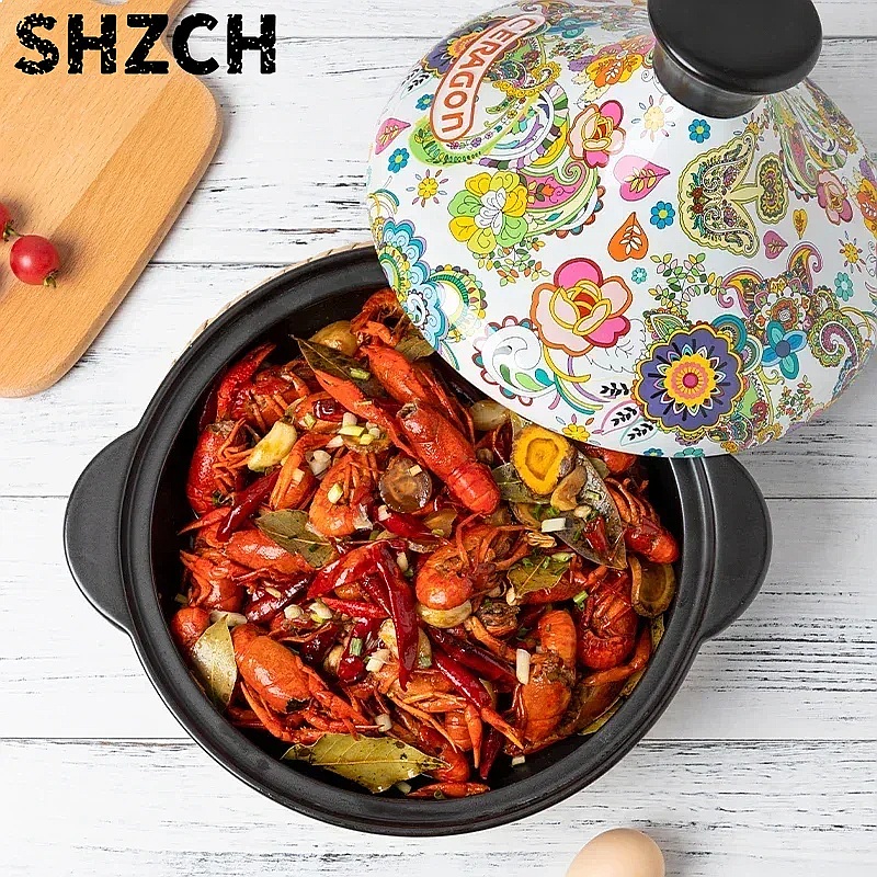 หม้อดินเผาเซรามิก 2 ลิตร สำหรั - Tagine Clay Pot บทวิจารณ์และราคา