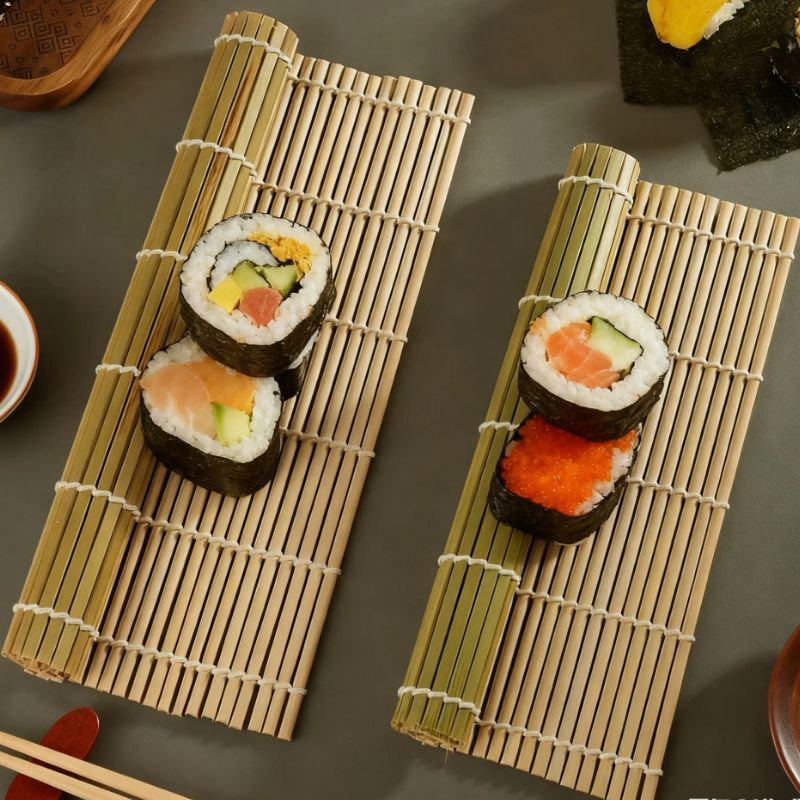 แผ่นไม้ไผ่ธรรมชาติสำหรับทำซูชิ - Sushi Mat Bamboo บทวิจารณ์และราคา