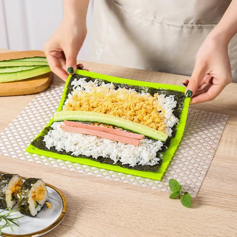 แผ่นซิลิโคนทำซูชิลายไม้ไผ่, อุ - Sushi Mat Bamboo บทวิจารณ์และราคา