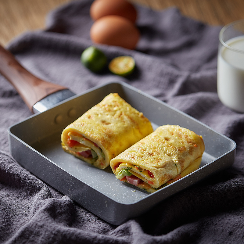 กระทะ Tamagoyaki ไข่เจียวสีดํา - Crepe Pan Nonstick บทวิจารณ์และราคา