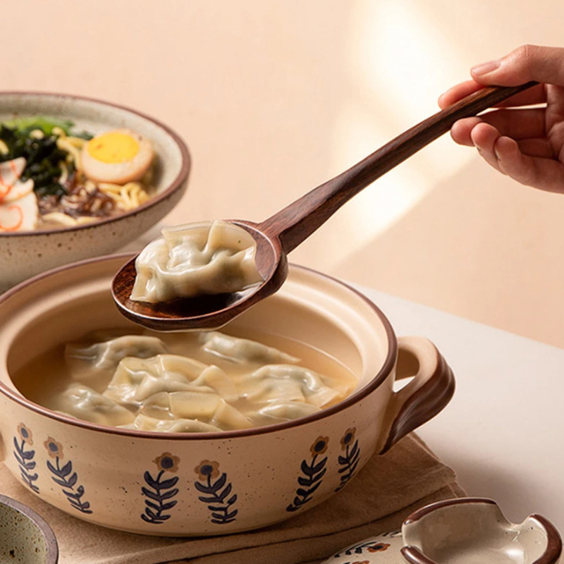 ช้อนไม้ด้ามยาวสำหรับราเมน อุปก - Home Cooking Supplies บทวิจารณ์และราคา