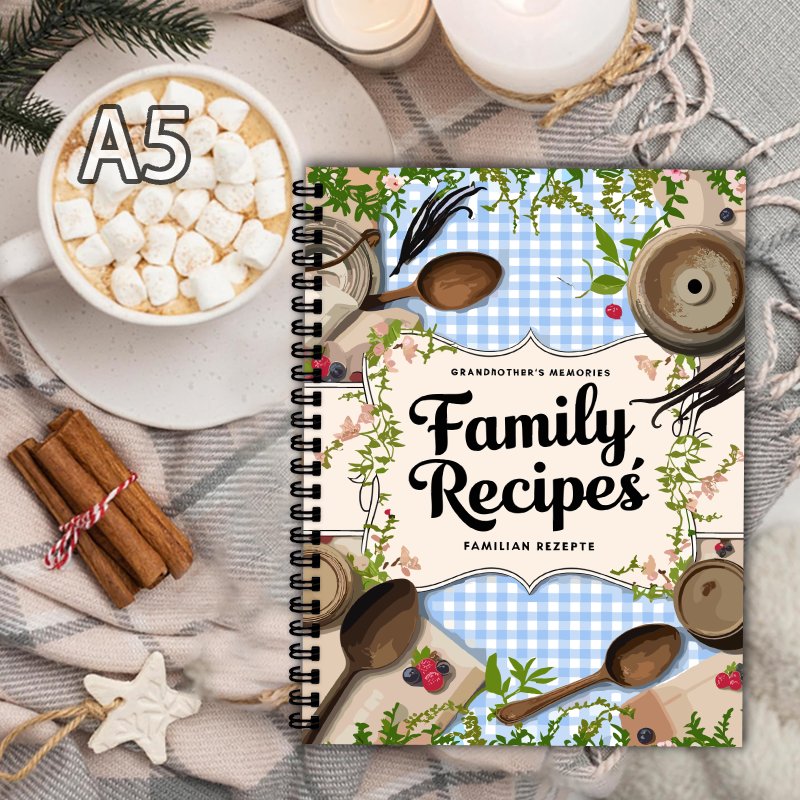 สมุดสูตรอาหาร A5, ลายตารางสีน้ - Home Cooking Recipe บทวิจารณ์และราคา