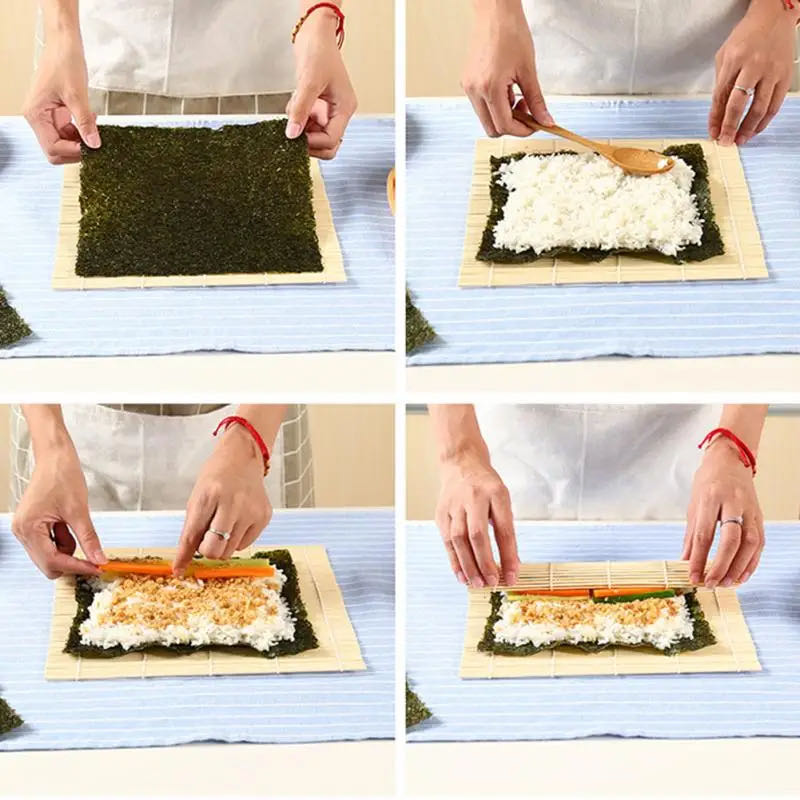 DIY ไม้ไผ่ซูชิ Maker Rolling M - Sushi Mat Bamboo บทวิจารณ์และราคา