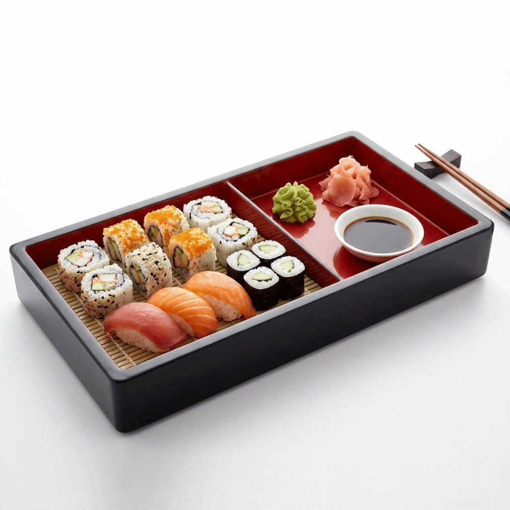 จานบะหมี่เย็นอเนกประสงค์พร้อมแ - Sushi Mat Bamboo บทวิจารณ์และราคา