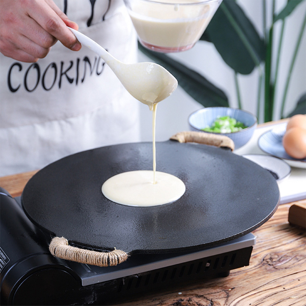 กระทะเหล็กหล่อเคลือบสำหรับย่าง - Crepe Pan Nonstick บทวิจารณ์และราคา