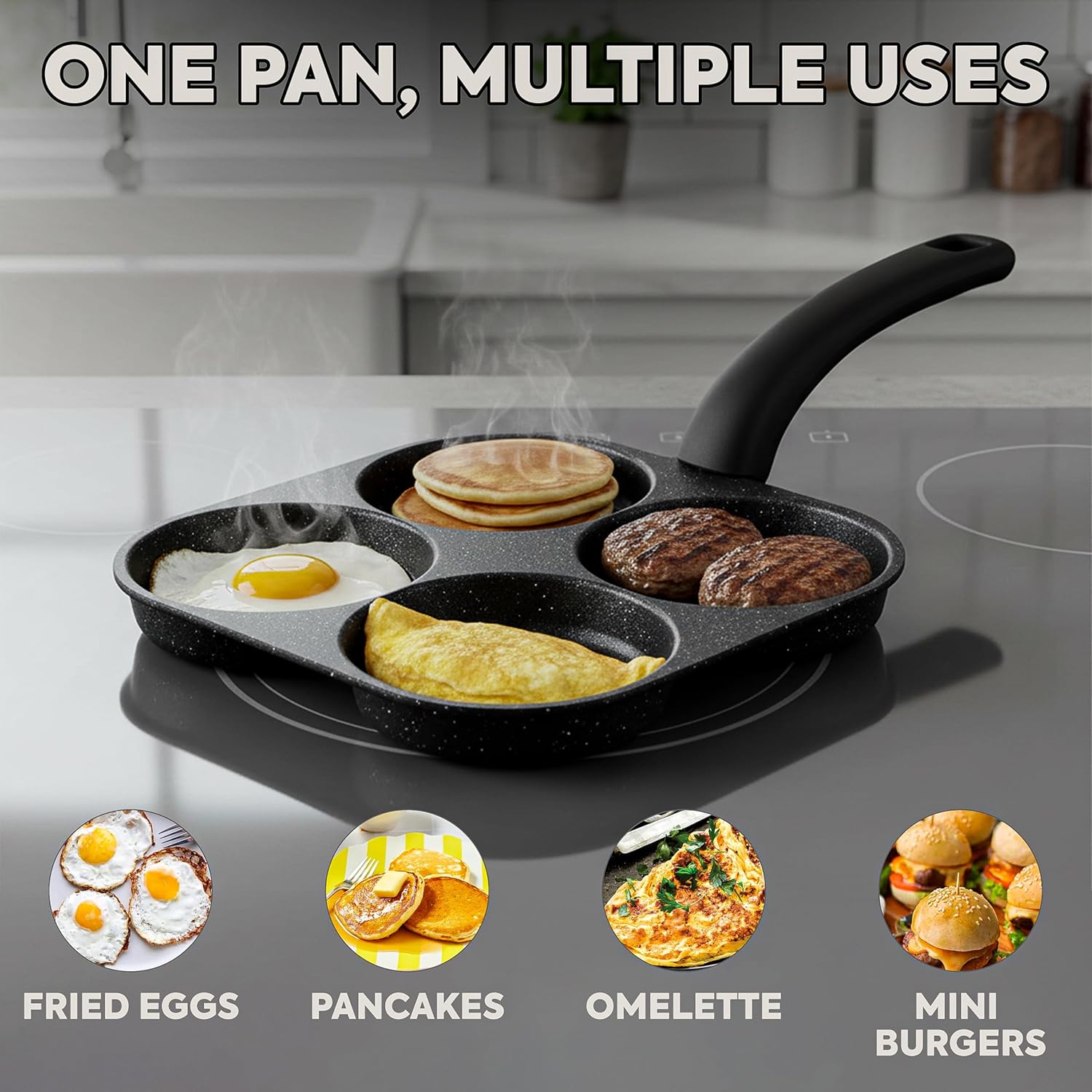 กระทะทอดไข่ กระทะแพนเค้กแบบไม่ - Crepe Pan Nonstick บทวิจารณ์และราคา