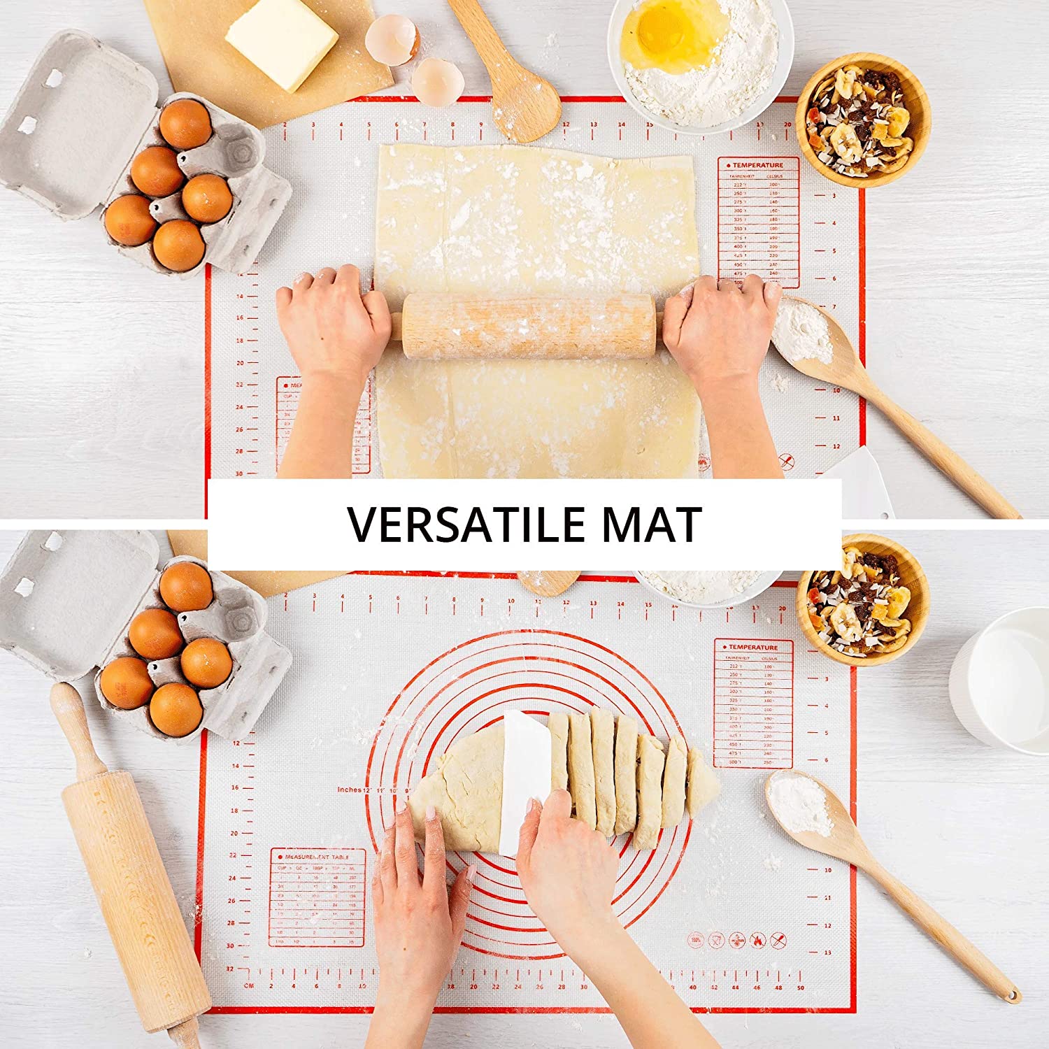 80/70/60 ซม.ซิลิโคนขนาดใหญ่ Ba - Crepe Pan Nonstick บทวิจารณ์และราคา