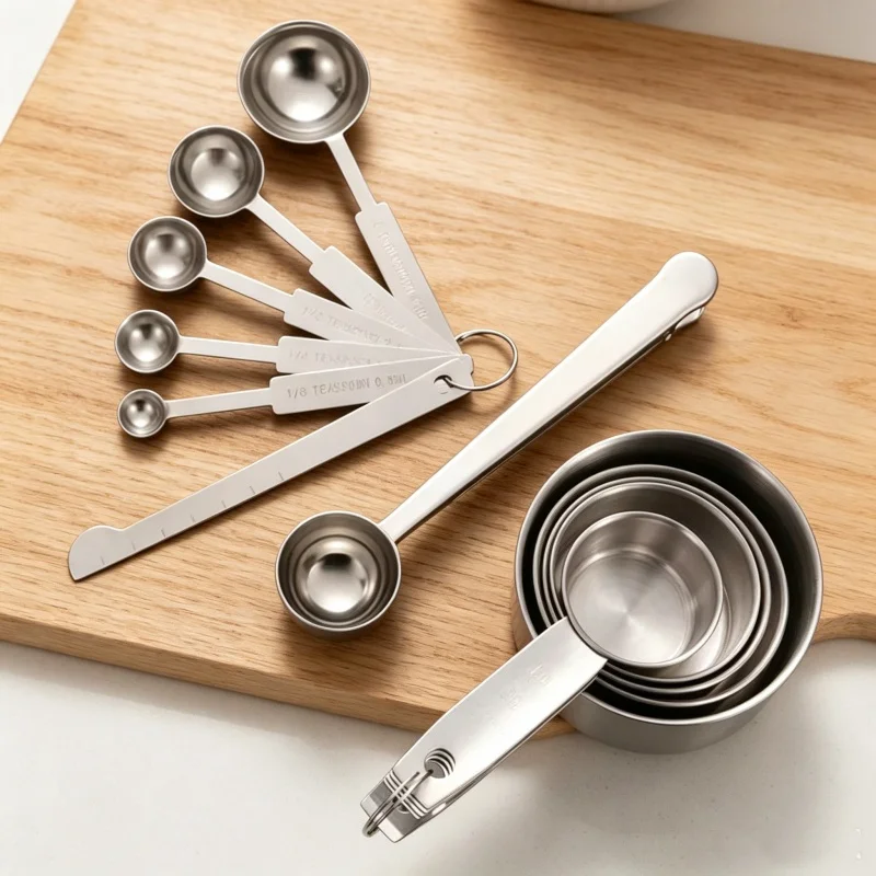 ชุดช้อนตวงสแตนเลสแบบซ้อนได้ ถ้ - Home Cooking Supplies บทวิจารณ์และราคา